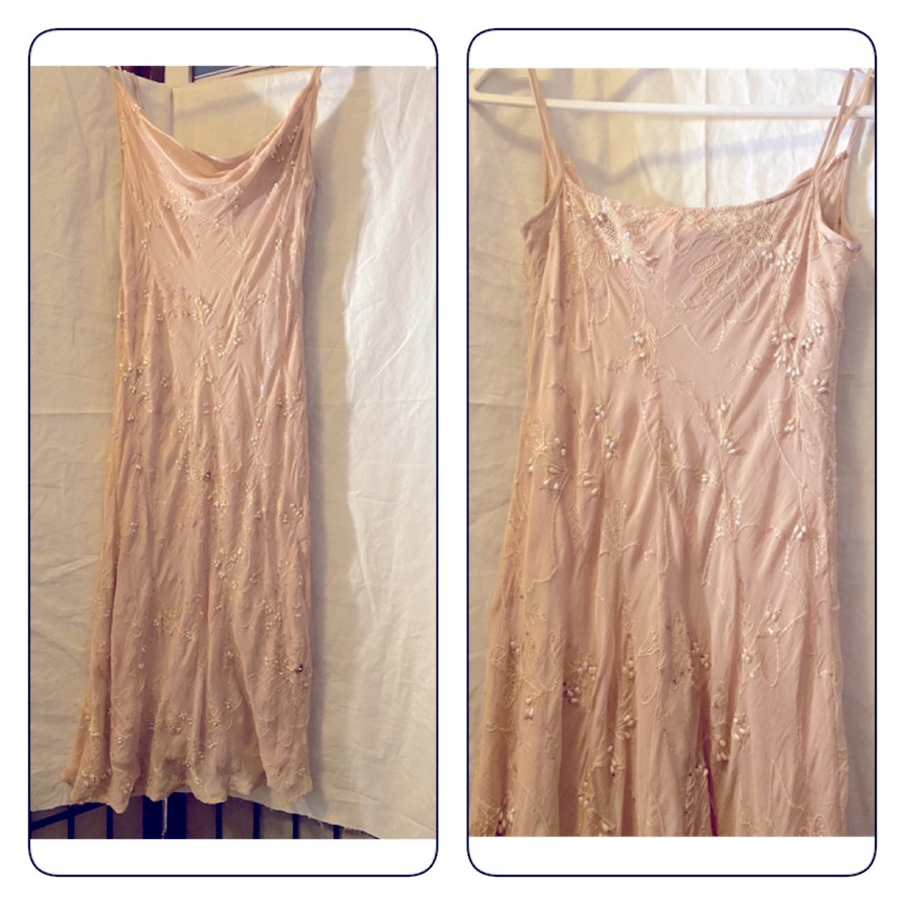 Vintage Bonnie Strauss Lacy Beaded Dress 4